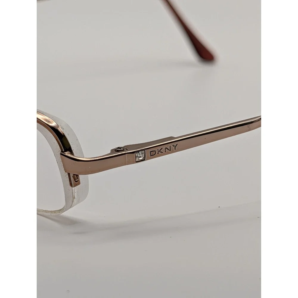 DKNY DY5541-B Eyeglasses Frames Only Rose Gold Half Rim Tortoise Temples 50mm